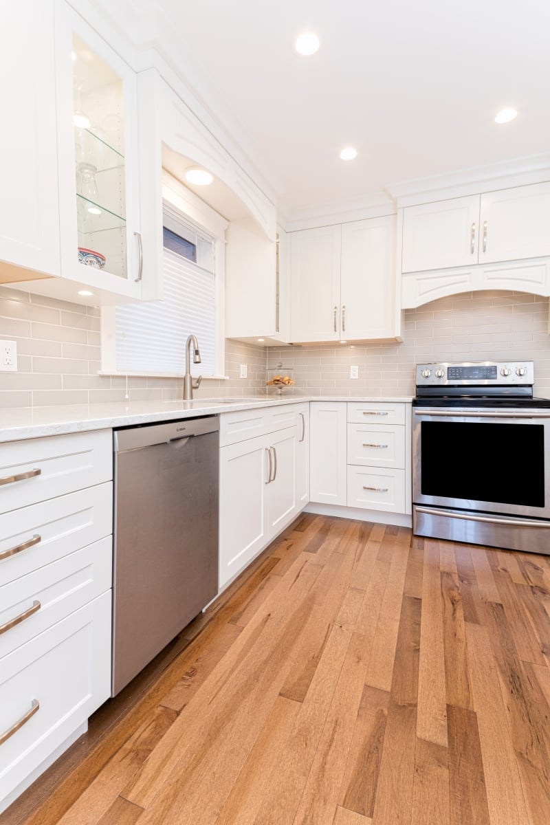 kitchen reno, working area view