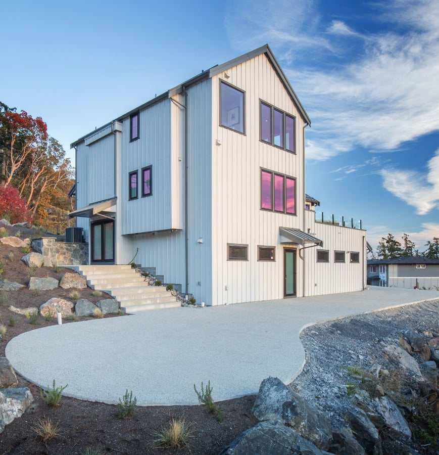 backside exterior of Pelican custom home project by Peter Schultze Construction