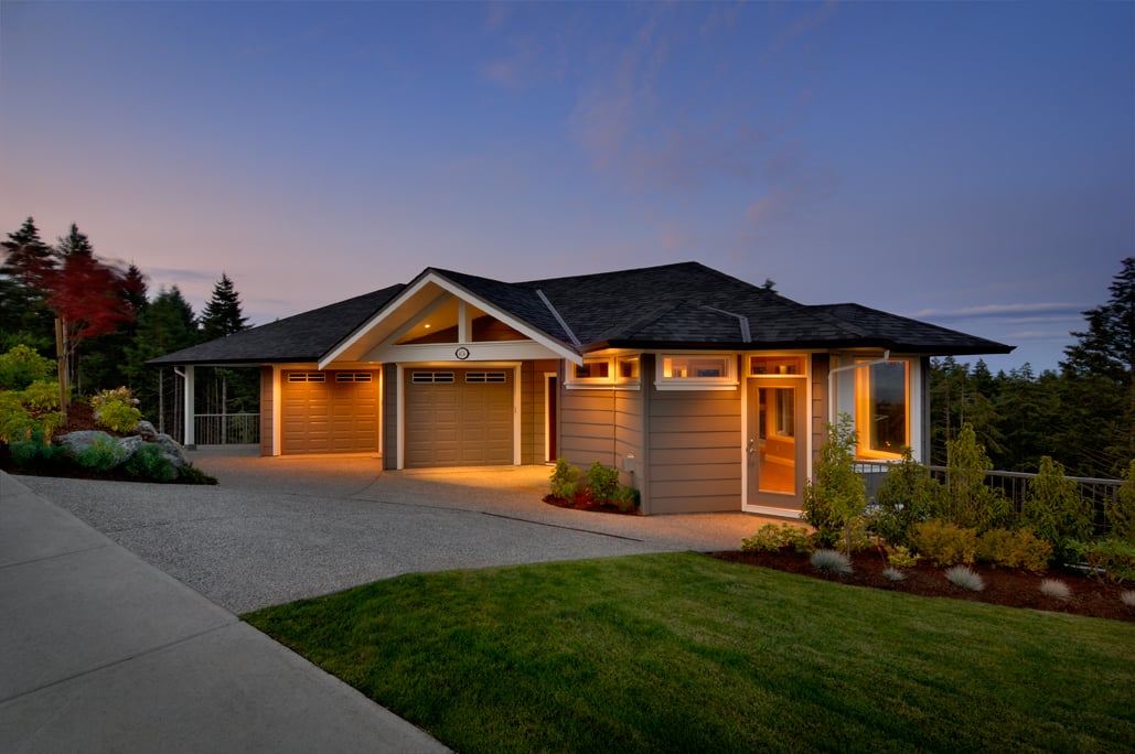 Front exterior of Royal Bay custom home